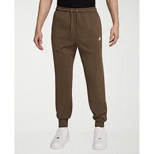 Nike Mens Cuffed Regular Fit Fleece Active Jogger Pants Size XL Mosswood Brown
